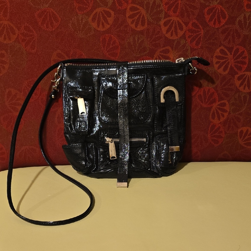 Cynthia Rowley Black Patent Crossbody Bag